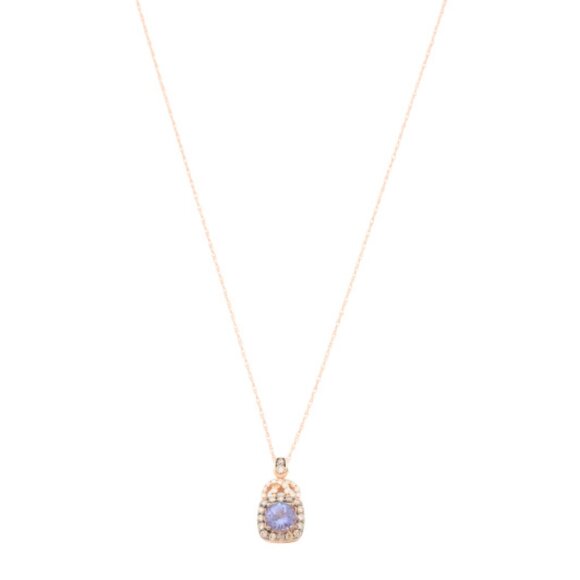 LE VIAN 14kt Rose Gold Blueberry Tanzanite Pendant Necklace - Picture 1 of 5